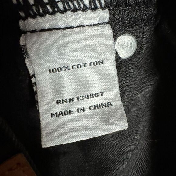 Princess Polly Asymmetric Crossover Waist Straight Leg Jeans Size 6 Black Loose - Picture 12 of 16